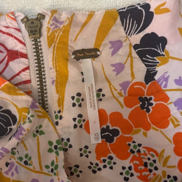 Free People Strawberry Fields Soft Flowy Bohemian Colorful Floral Dress Size XS - Picture 2 of 6